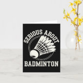 バドミントンに真剣に取り組む カード (黄色い花)