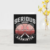 バドミントンに真剣に取り組む カード (黄色い花)