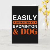 バドミントンに簡単に気を取られる カード (黄色い花)