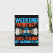 バドミントンに100%の変化 Weekend Forecast カード (正面)