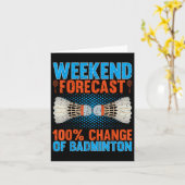 バドミントンに100%の変化 Weekend Forecast カード (黄色い花)
