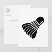 バドミントンのアイコン ポストカード (正面/裏面)