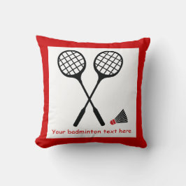 バドミントンのギフト、ラケットとシャトルコックカスタム クッション