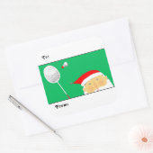バドミントンのクリスマスギフトタグ スクエアシール (封筒)