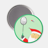 バドミントンのクリスマストストッキング マグネット (正面/裏面)