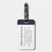 バドミントンのグラフィックアドレス荷物タグ ラゲッジタグ (裏面縦)