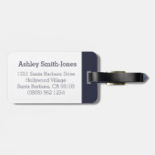 バドミントンのグラフィックアドレス荷物タグ ラゲッジタグ (裏面横)