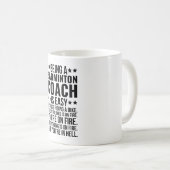 バドミントンのコーチは簡単だ コーヒーマグカップ (正面右)