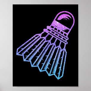 バドミントンのシャトルコーチ選手キッズ女性男性 ポスター