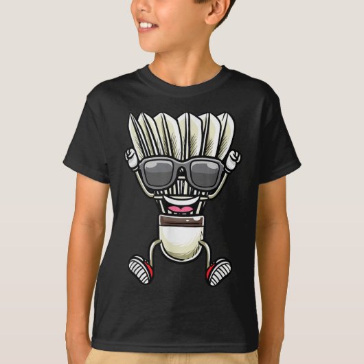 バドミントンのシャトルダンス Tシャツ (正面)