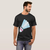 バドミントンのシャトル バーディー 9 が大好き Tシャツ (正面フル)