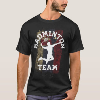 バドミントンのスロバキアのネットゲームプレイヤーバドミントン Tシャツ