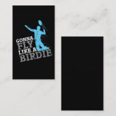 バドミントンのバドミントンのギフトのアイディアの小鳥ラケットスポーツ 名刺 (正面/裏面)