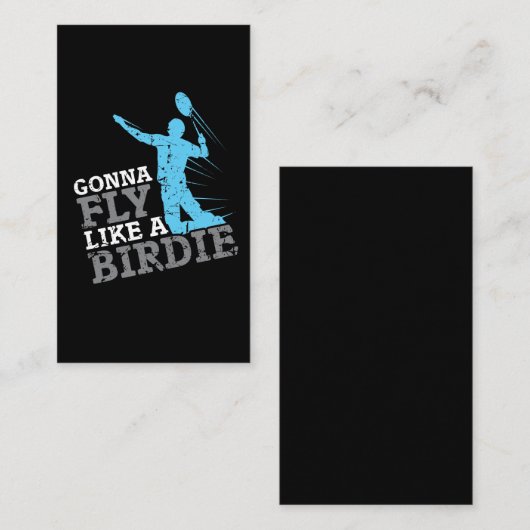 バドミントンのバドミントンのギフトのアイディアの小鳥ラケットスポーツ 名刺 (正面/裏面)