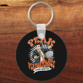 バドミントンのピークのパフォーマンスすべてのシャトル キーホルダー (正面)