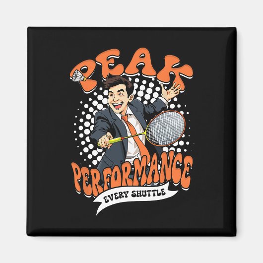 バドミントンのピークのパフォーマンスすべてのシャトル マグネット (正面)