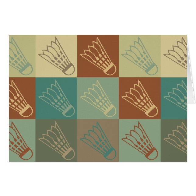 バドミントンのポップアート (正面横)