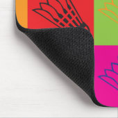 バドミントンのポップアート マウスパッド (コーナー)