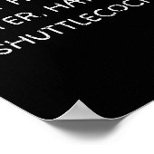 バドミントンのユーモア_プレーヤーを憎まない、Shを憎む ポスター (角)