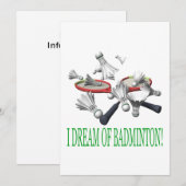 バドミントンの夢 招待状 (正面/裏面)