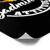 バドミントンの態度を取おもしろいる ポスター (角)