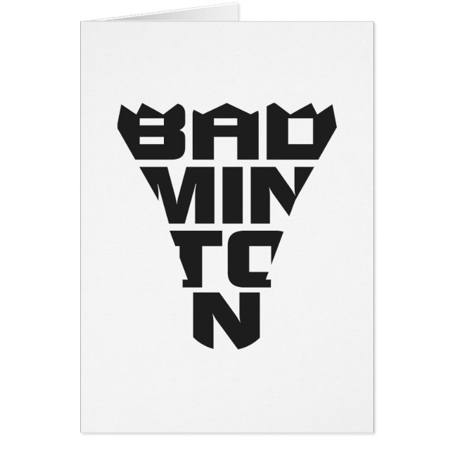 バドミントンの折るカード (正面)