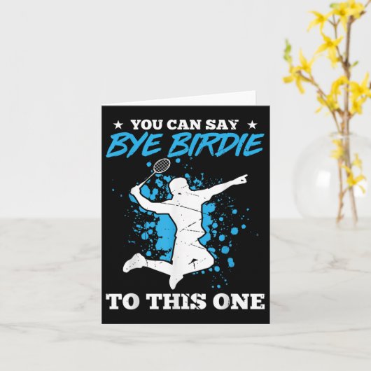 バドミントンの遊び人にバイバーディと言ってもいい カード (黄色い花)