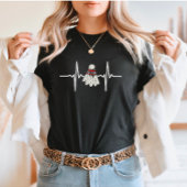 バドミントンの鼓動とシャトル Tシャツ