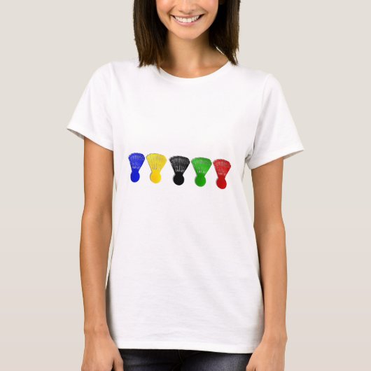 バドミントンのshuttlecockのスポーツ tシャツ (正面)