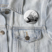 バドミントンのshuttlecockボタンピン 缶バッジ (インサイチュ)