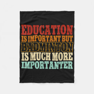 バドミントンはもっと重要なシャトルバスだ フリースブランケット