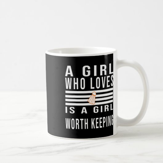バドミントンを愛する女の子は女の子の価値保がある コーヒーマグカップ (右)