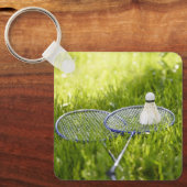 バドミントンを移動に設定 キーホルダー (正面)