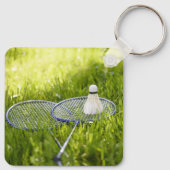 バドミントンを移動に設定 キーホルダー (裏面)