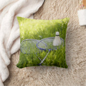 バドミントンを移動に設定 クッション (ブランケット)