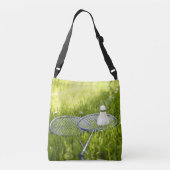 バドミントンを移動に設定 クロスボディバッグ (裏面)