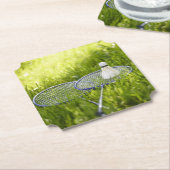 バドミントンを移動に設定 ペーパーコースター (アングル)