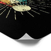 バドミントンカラフルアスリートメンズウィメンズチルドレン ポスター (角)