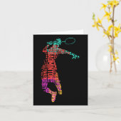 バドミントンカラフル選手_シャトルラケット_バドミィ カード (黄色い花)