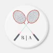 バドミントンキッチンアクセサリーラケットカスタム マグネット (正面)