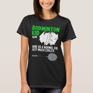バドミントンキッドラケットシャトルホビーバドミントンプレイ Tシャツ