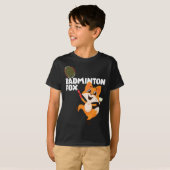 バドミントンキツネ Tシャツ (正面フル)