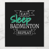 バドミントンギフト ワインラベル (シングルラベル)