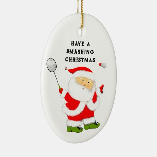 バドミントンクリスマスコレクション可能なセラミックオーナメント セラミックオーナメント (右)
