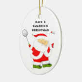 バドミントンクリスマスコレクション可能なセラミックオーナメント セラミックオーナメント (左)