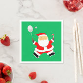 バドミントンクリスマススポーツパーティー スタンダードカクテルナプキン (インサイチュ)