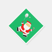 バドミントンクリスマススポーツパーティー スタンダードカクテルナプキン (角)