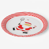 バドミントンクリスマススポーツパーティー ペーパープレート (アングル)