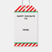 バドミントンクリスマスホリデー ギフトタグ (裏面)