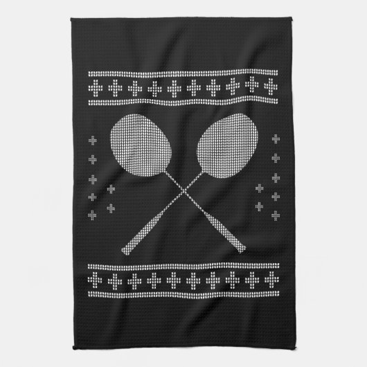バドミントンクリスマス キッチンタオル (縦)